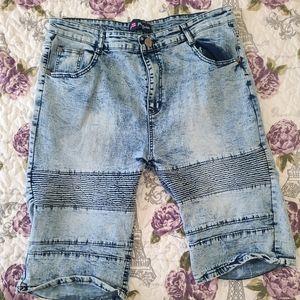 Light denim shorts